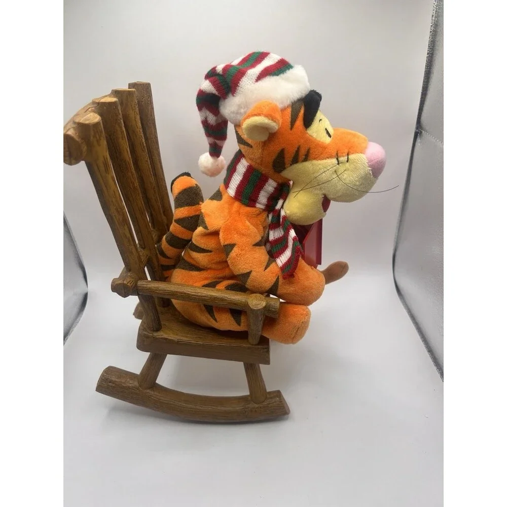 2009 Animated Christmas Winnie the Pooh Tigger And Roo Rocking Chair Untested